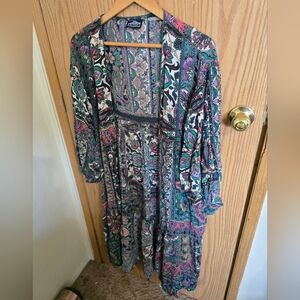 Angie Multicolor Floral Kimono